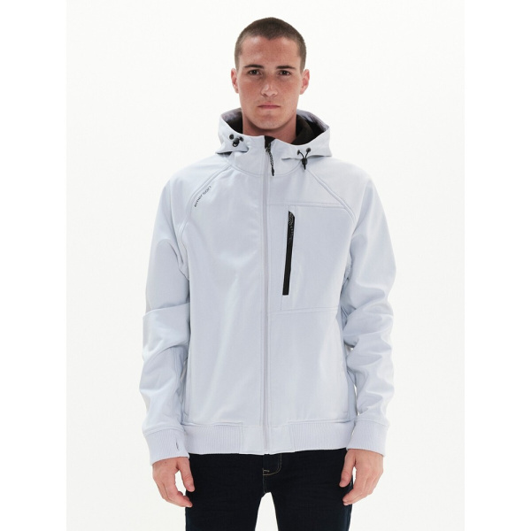 Emerson Soft Shell Ribbed Jacket with Hood (222.EM11.65-ICE WHITE) - Λευκό