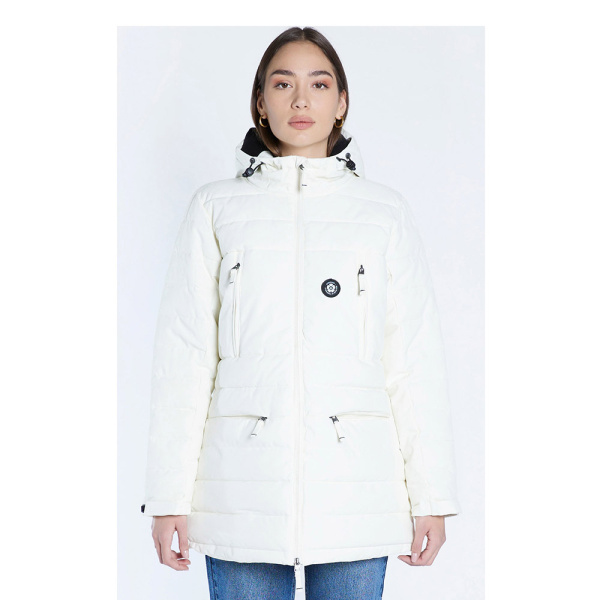 Emerson P.P.Down Long Jacket with Hood (222.EW10.92-OFF WHITE) - Λευκό