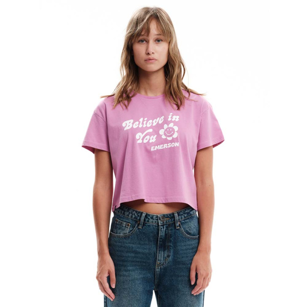 Emerson Women's S/S T-Shirt (231.EW33.68-Violet) - Μώβ