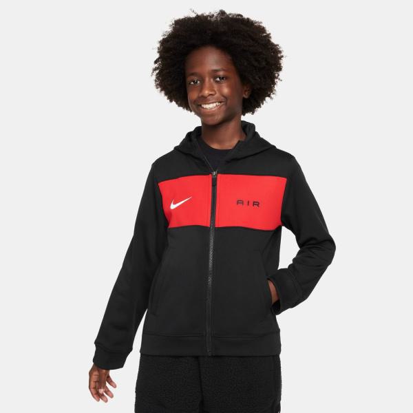 Nike Fleece ΠΑΙΔΙΚΗ ΖΑΚΕΤΑ (FV2344-012) - Μαύρο-Κόκκινο