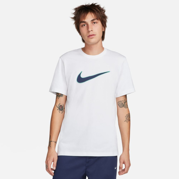 Nike Men's ss T-Shirt (FN0248-101) - Λευκό-Μπλέ